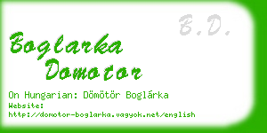 boglarka domotor business card