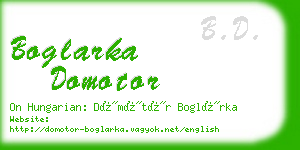 boglarka domotor business card